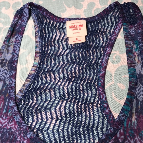 Tank Top Blue Mossimo Junior Size S - Picture 2 of 4